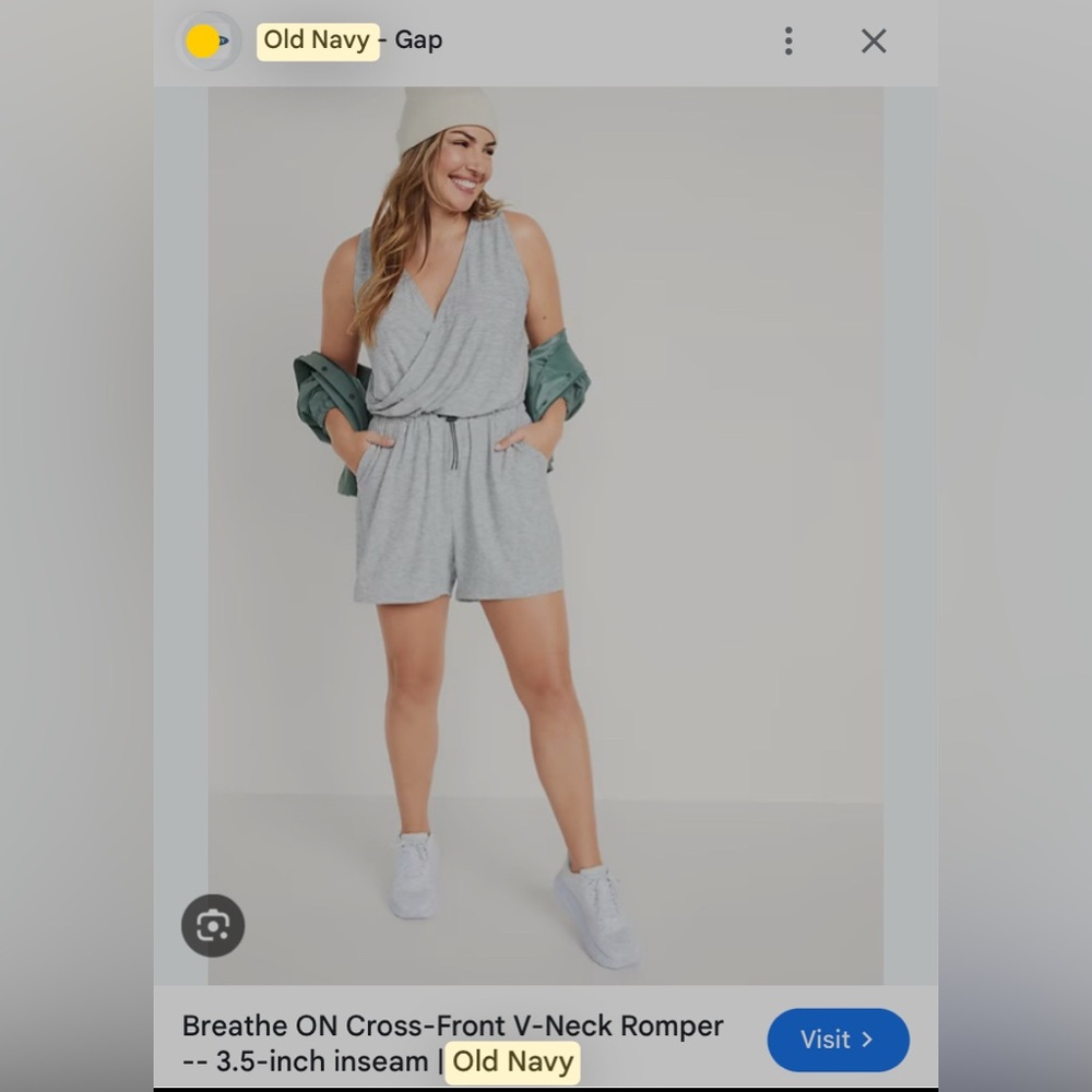 Old Navy Gray Heather Jumpsuit with Drawstring Waist Breath On XS